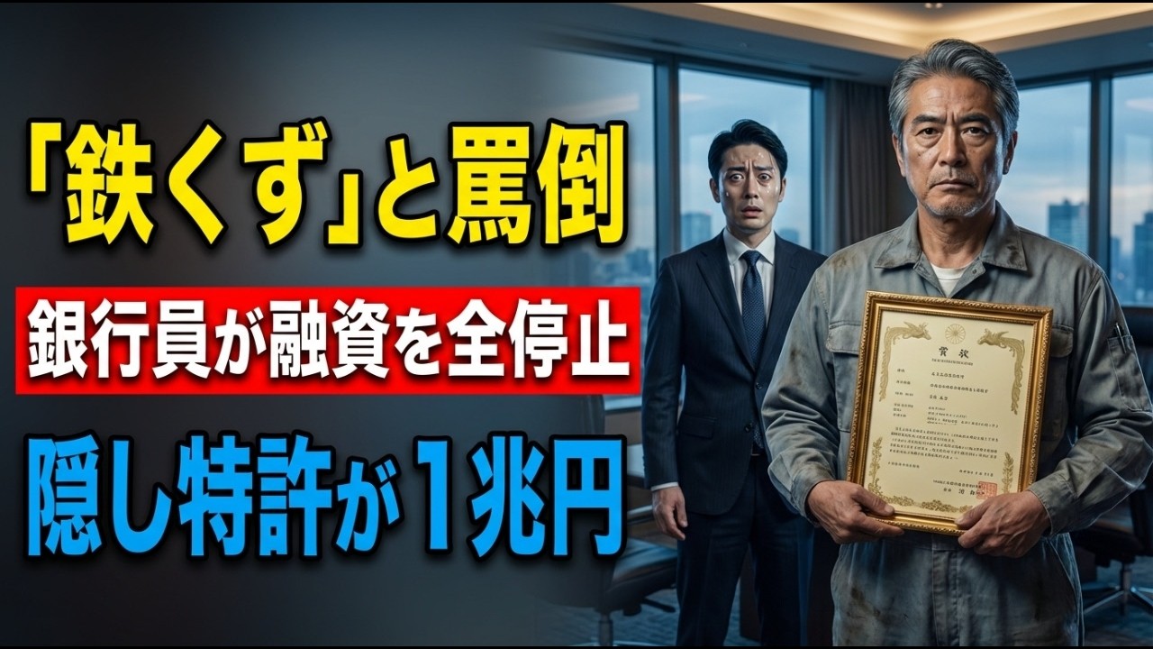 「こんな鉄屑いらん。融資も注文も全部キャンセルだ」小さなボロボロ町工場を見下し笑う銀行員—翌日、長が特許証『価値1兆円』を手に「御行との取引、永遠にキャンセルで」銀行全体が凍りつく#泣ける話 #感動
