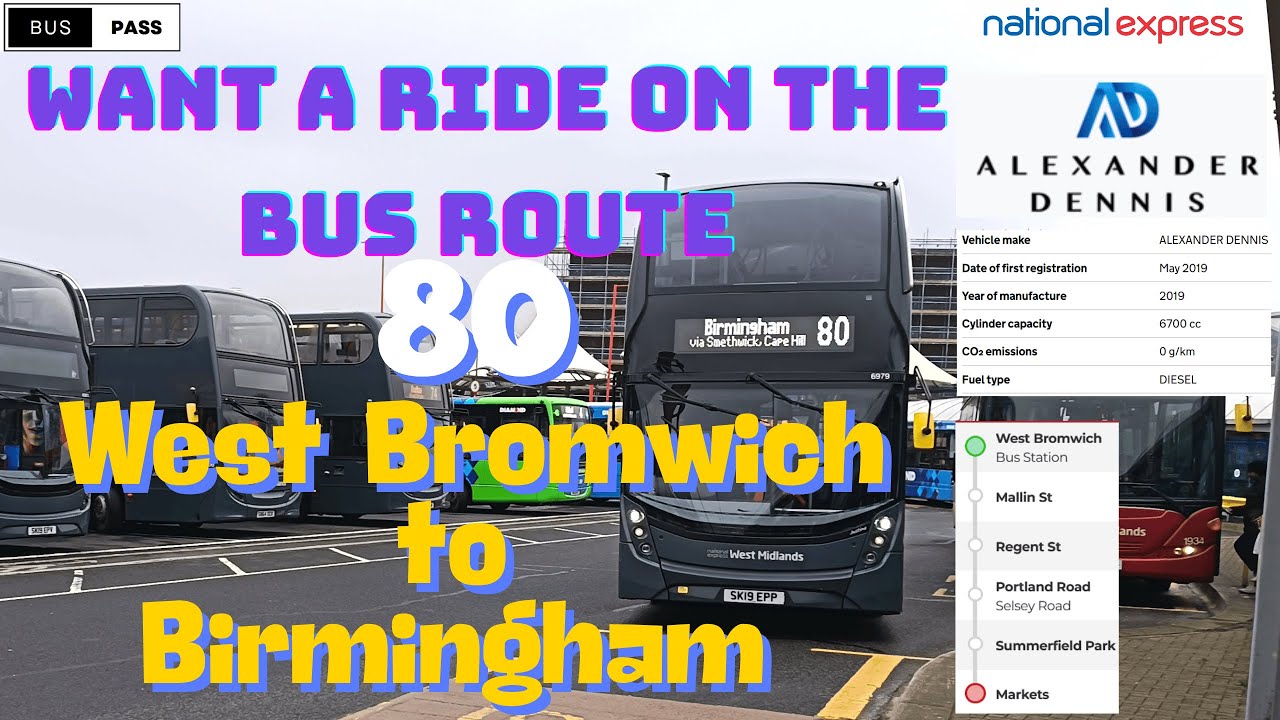 Inside the Heart of Birmingham! Riding Route 80 from West Bromwich with Real Street Views & Stories