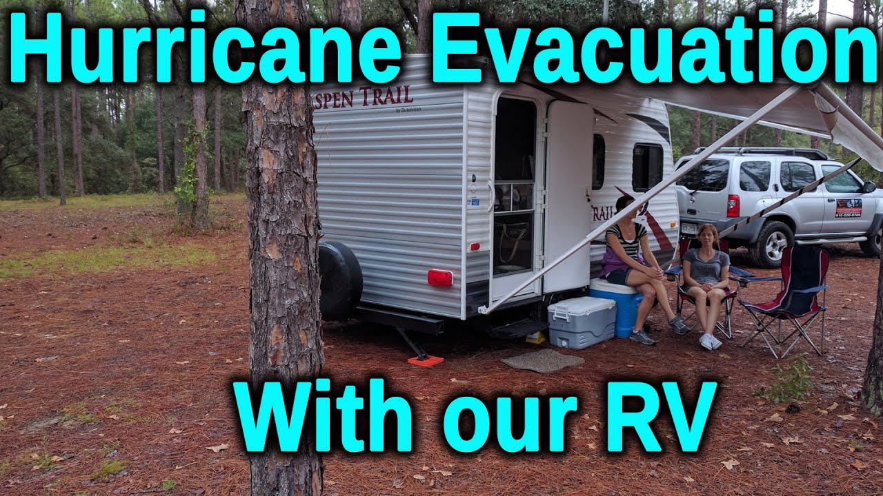 Hurricane Evacuation Camping With our RV Travel Trailer