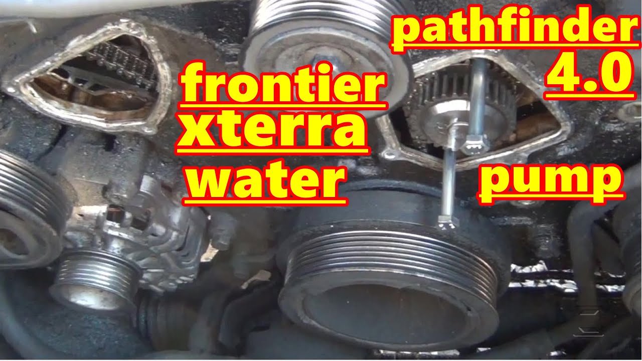 como reemplazar quitar la bomba del agua para nissan pathfinder xterra frontier 2005 2008 4.0 litros