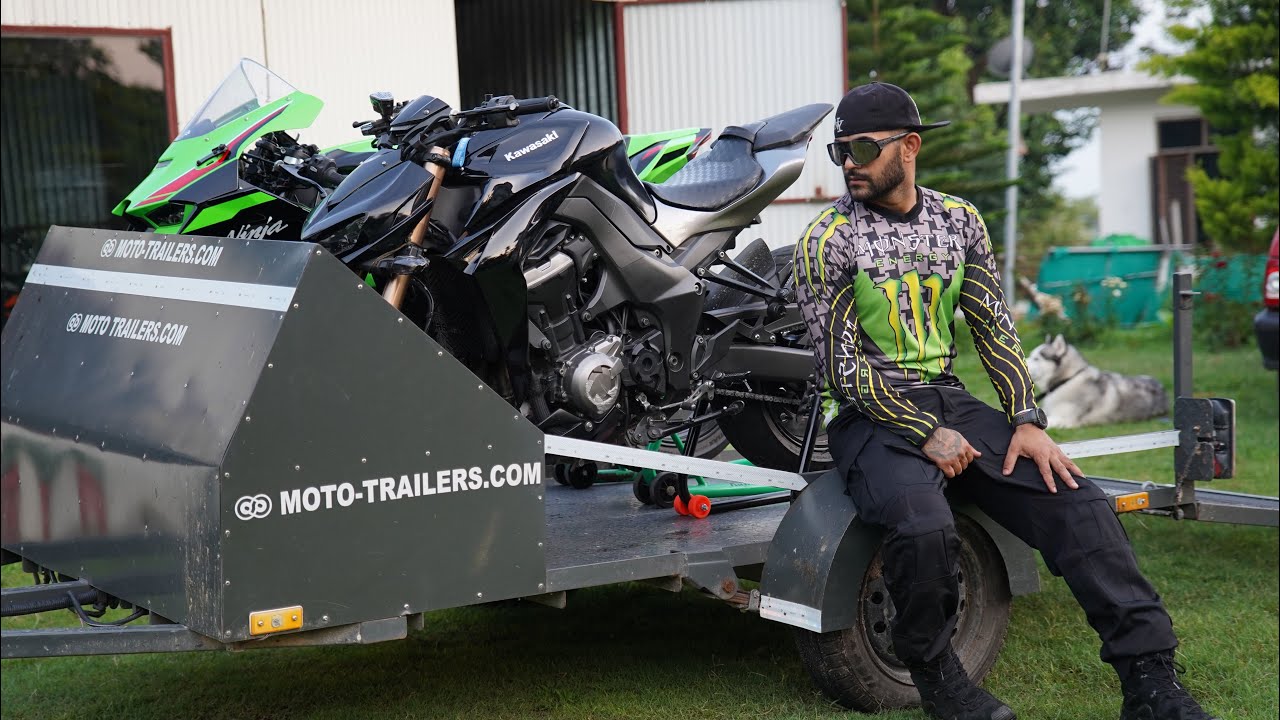 1st time 2 super bike in trailer ❤️full throttle fun with 8 cylinder bikes boom boom 💥