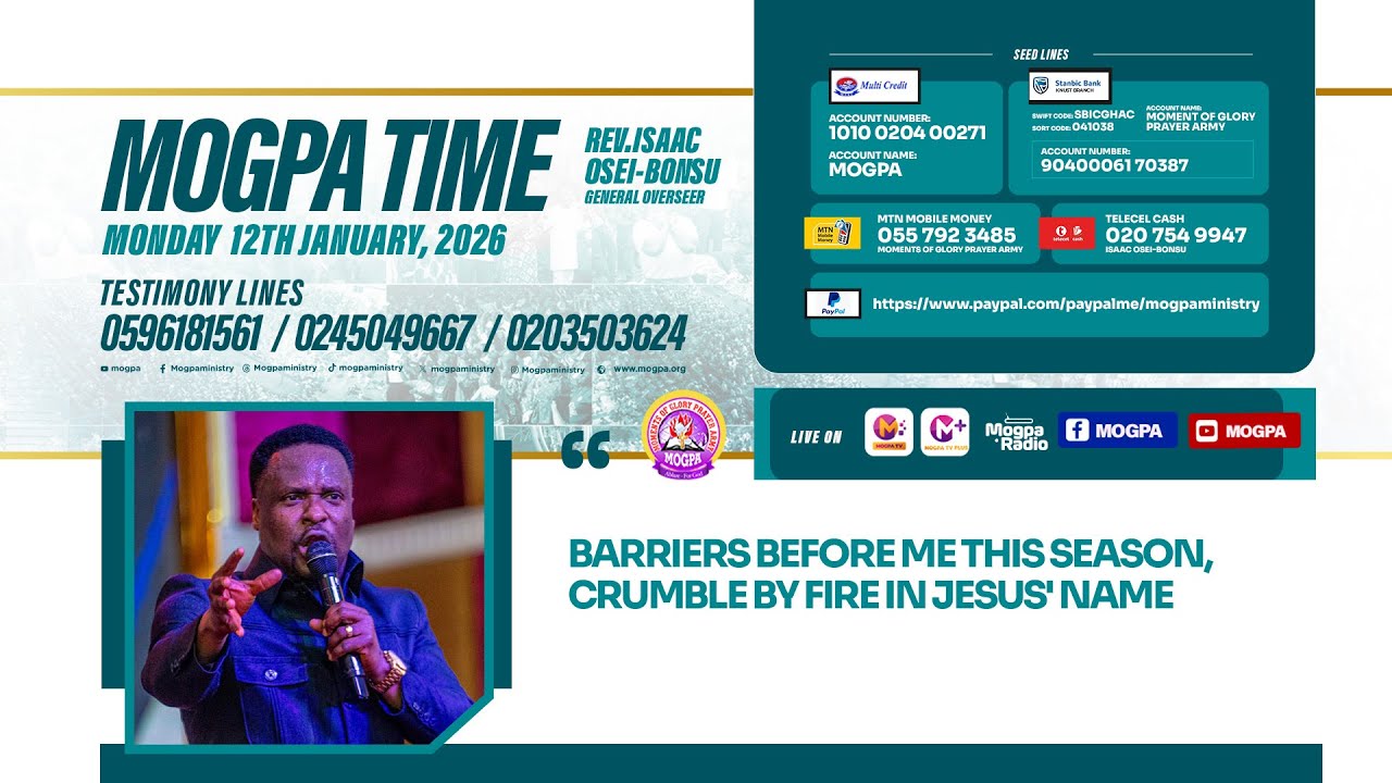 BREAKING BARRIERS  || MOGPA TIME WITH REV O B || 12 - 01 - 2026