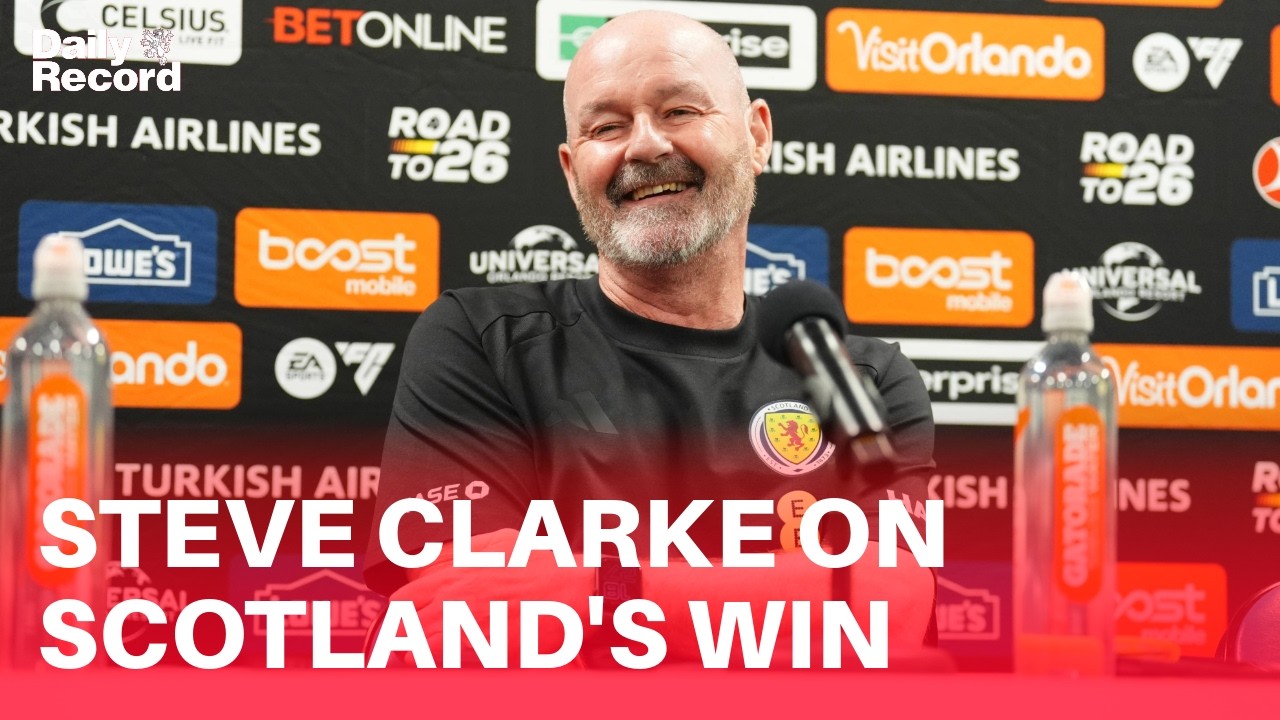 Scotland manager Steve Clarke reacts to Scotland's 4-0 victory over Bolivia ahead of World Cup