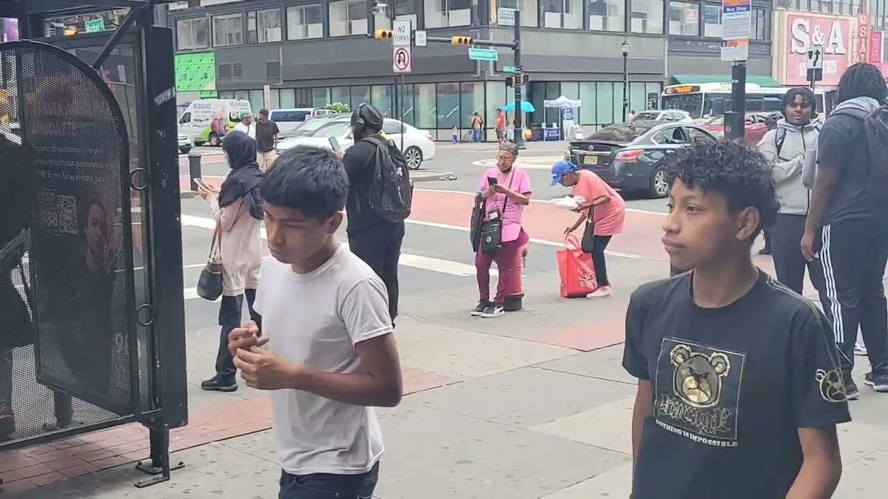 A stroll in downtown Newark, New Jersey.