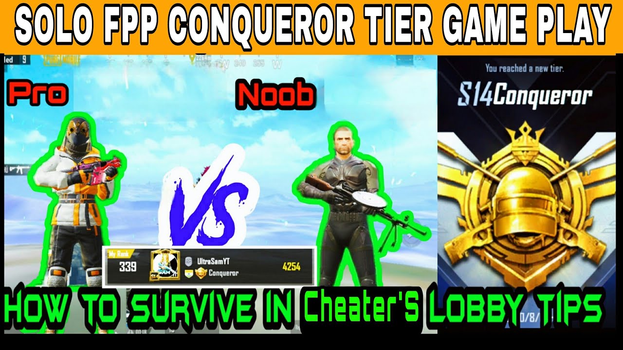 Solo Fpp Conqueror Tier Gameplay #2 Asia | How to Survive in Hacker Lobby Tips & Tricks | Season 14
