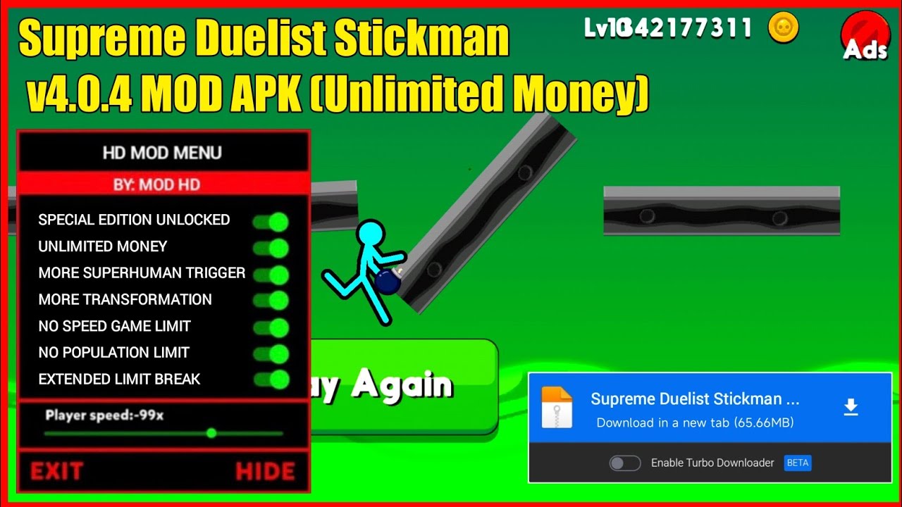 Supreme Duelist Stickman Mod Apk Unlimited Money And Max Level 2025 Unlocked All Mediafıre Download