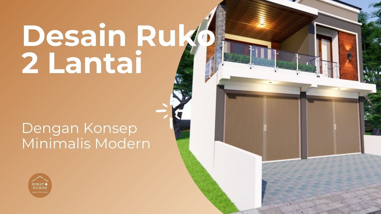 DESAIN RUMAH!!! DESAIN RUKO (RUMAH TOKO) 2 LANTAI DENGAN LEBAR HANYA 8M AN!!! [Kode 0018]