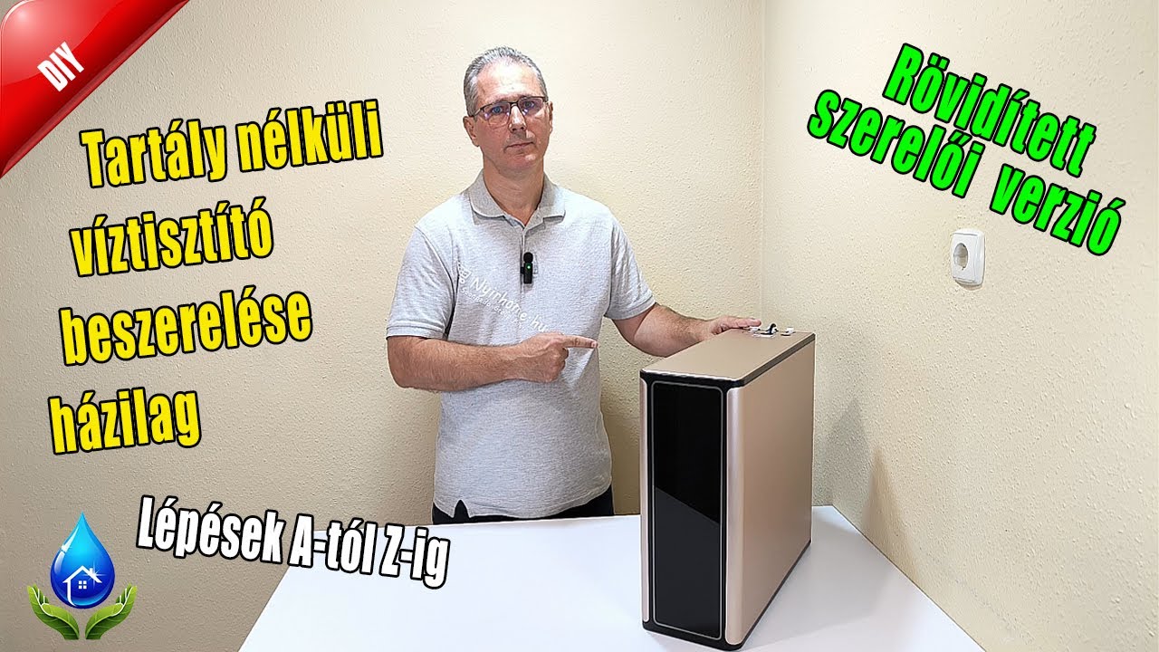 RO 800 Comfort és Obsidian átfolyós víztisztító beszerelése | Rövidített szerelői verzió