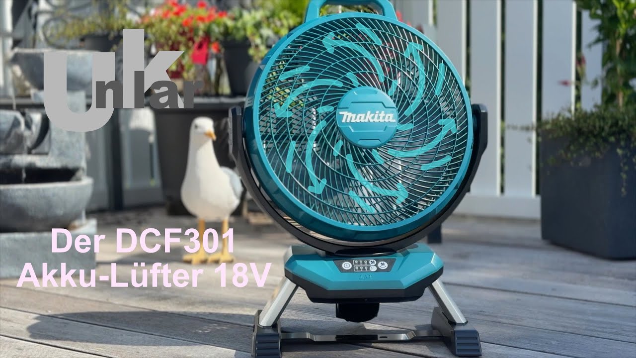 Der Makita DCF301 Akku-Lüfter für bewegte Luft, eine angenehmere Temperatur besonders unterm Dach