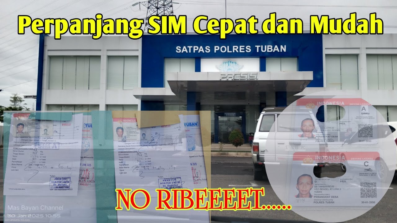 Cara Serta Lokasi Buat dan Perpanjangan SIM di Tuban