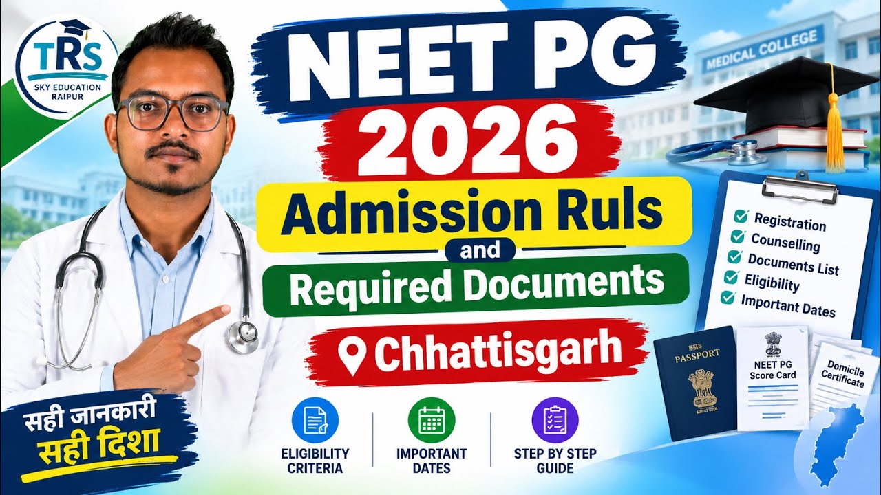 NEET PG CHHATTISGARH Admission Rules And Required Documents 2026 Chhattisgarh MD,MS
