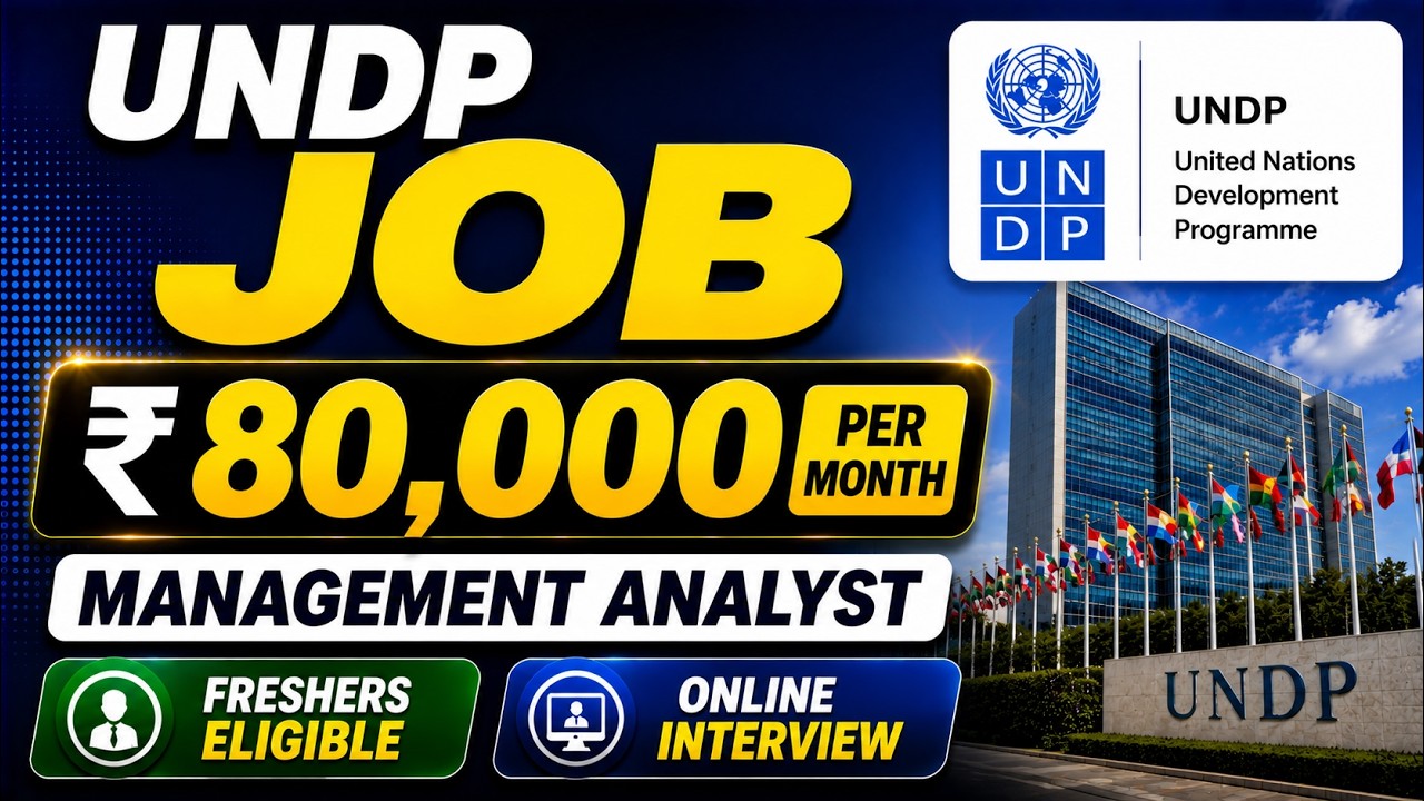 UNDP Vacancy 2026 | Freshers Eligible | Salary | Apply Process | Full Details