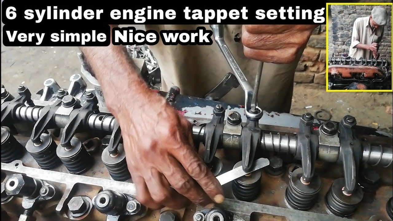 Bedford engine very simple tappit setting | 6 cylinder engine tappet | Hino engine settings |