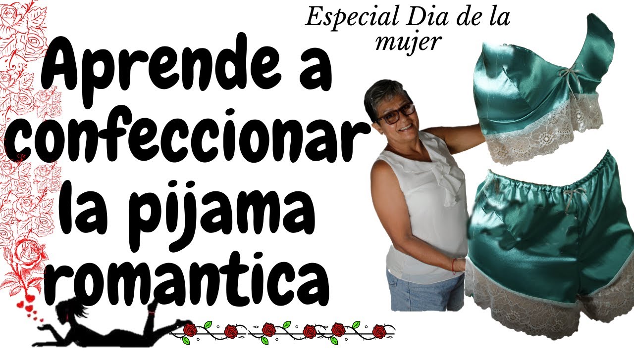 PIJAMA EN SATIN PARA MUJER // PIJAMA SEXI SATIN // (paso a paso)