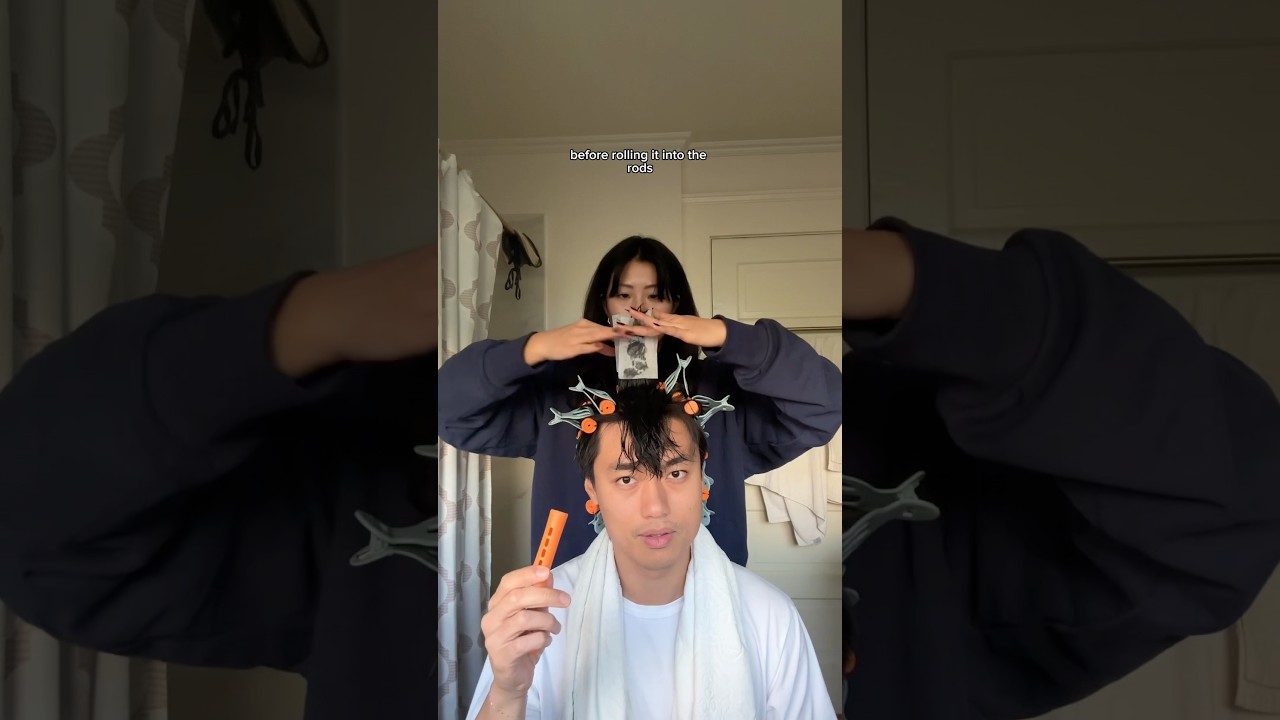 diy wavy male perm!