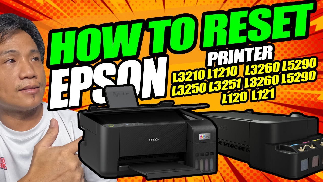 Как сбросить настройки принтера Epson L3210 L1210 L3260 L5290 L3250 L3251 L3260 L5290L120 L121 #s...