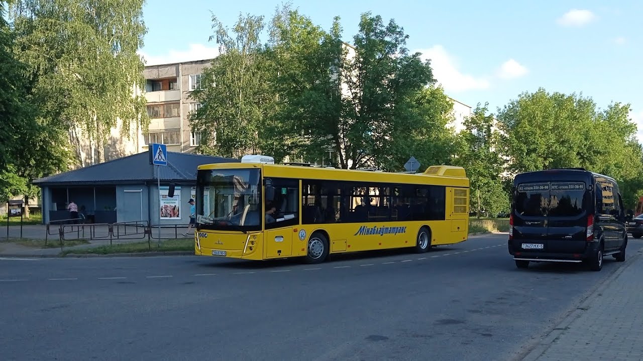 Новинка! Вилейка. Поездка в автобусе МАЗ-203.147, Г/№ BA 6190-5, маршрут №4 (04.06.2024)