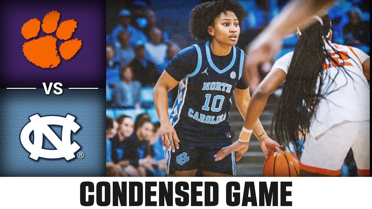 Clemson vs. North Carolina Condensed Game | 2025-26 ACC Women's Basketball