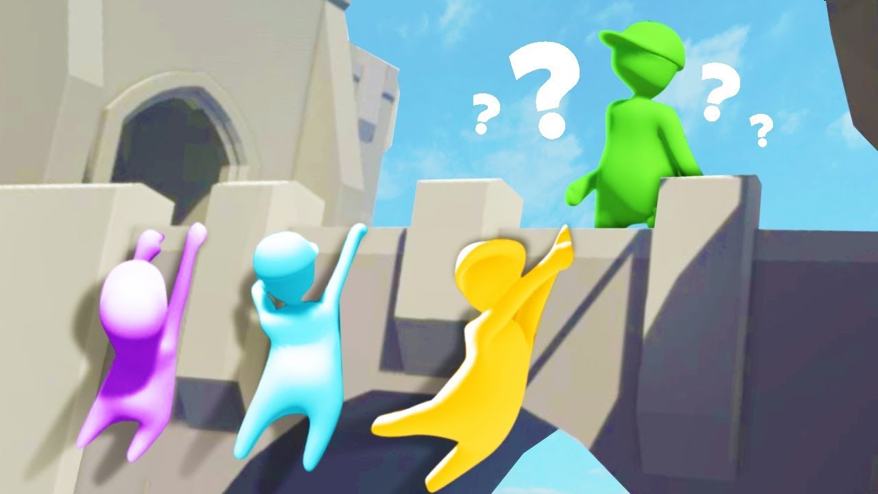 LET GO IF HE FINDS YOU! Dangerous Hide & Seek in Human Fall Flat! (The Pals play Human Fall Flat)