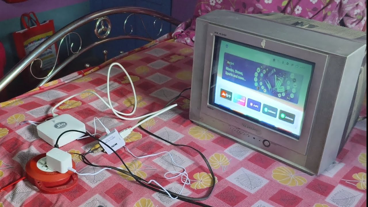 How to connect jio set top Box with old CRT TV