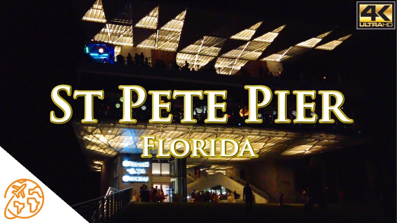 St Pete Pier At Night Tour St Petersburg, Florida 4k