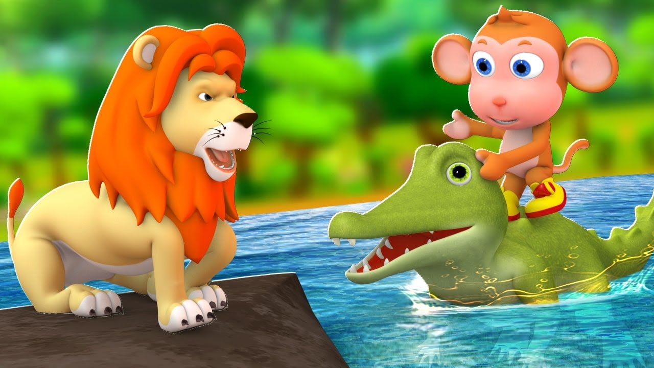 புத்திசாலியான முதலை சிங்கம் மற்றும் குரங்கு - Wise Crocodile Lion and Monkey Story in Tamil |JOJO TV