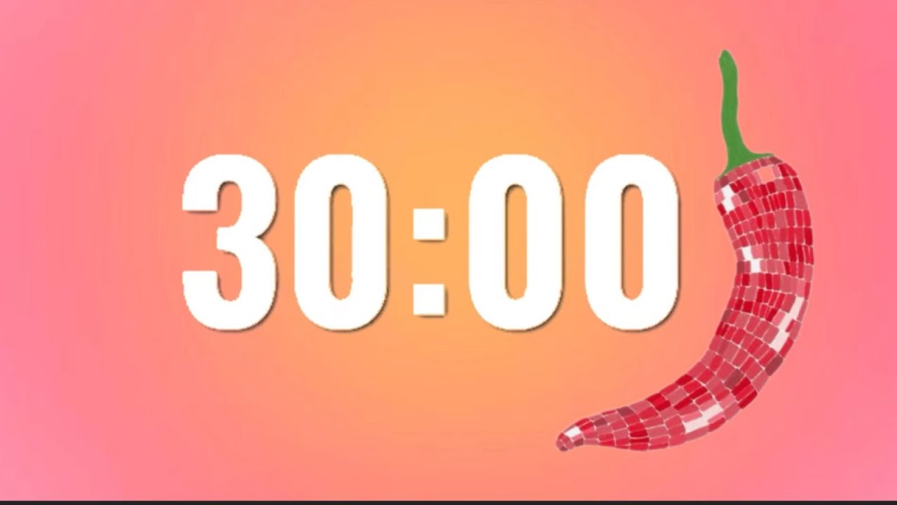 30 Min Pink Orange Glow Timer | Soft Aesthetic Countdown | No Music, Pure Focus