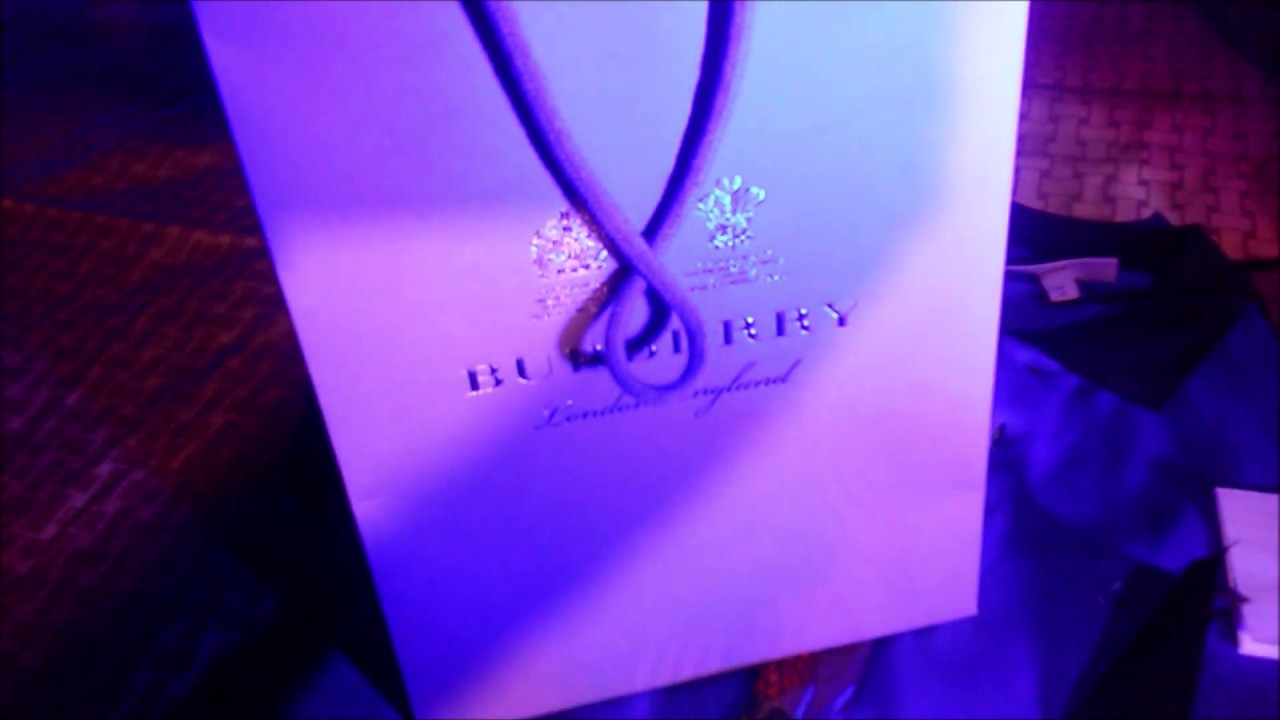 Burberry Polo Shirt unboxing - Blue celurian