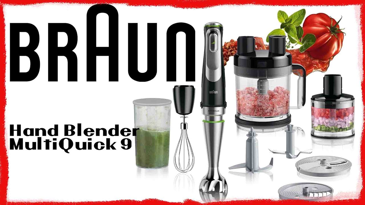 Braun Hand Blender MultiQuick 9, 1200W, 2L Food Processor,500ml Chopper  iMode Technology | UNBOXING