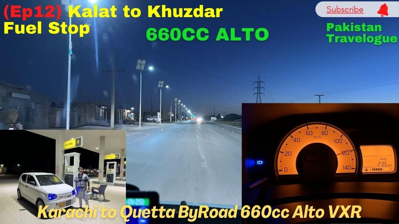(Ep12) Kalat to Khuzdar Fuel Stop | Karachi to Quetta Byroad Alto 660cc Nov 2022