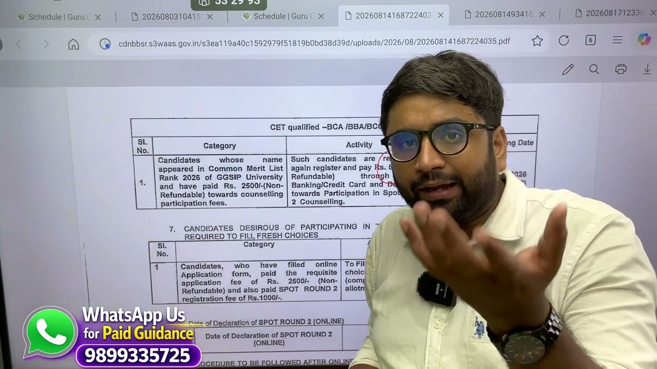 GGSIPU Spot Round 2 Urgent Update 🚨 | Big Notice for Students | IPU Counselling 2026