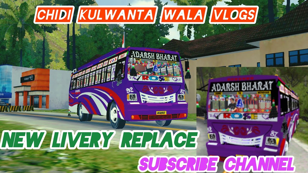 New livery replace 🤡SUBSCRIBE CHANNEL chidi kulwanta wala vlogs #bussimulatorindonesia #gaming #voic