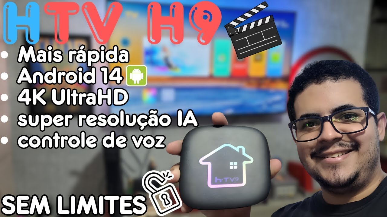 SAIU! Review completo da HTV H9 a nova TV BOX com tecnologia IA e Android 14!!!