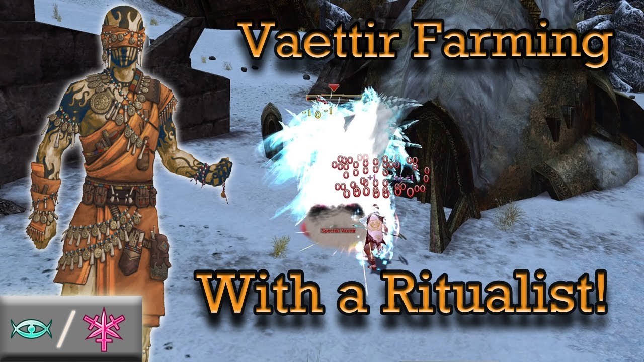 Vaettir Farming with a Ritualist, NO PCONs - Guild Wars Ritualist Farm Rt/A, HM