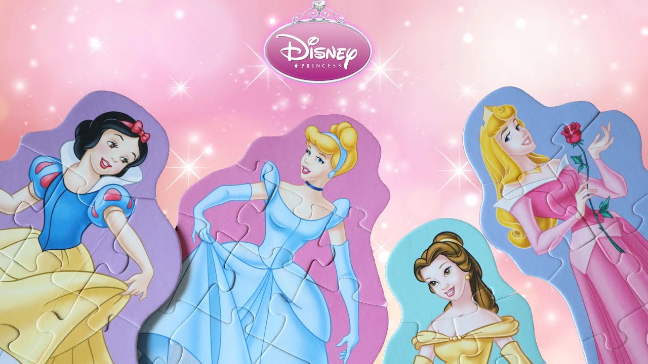 Disney Princess Puzzles Cinderella Belle Snow White & Sleeping Beauty Large Princess Puzzle Pieces