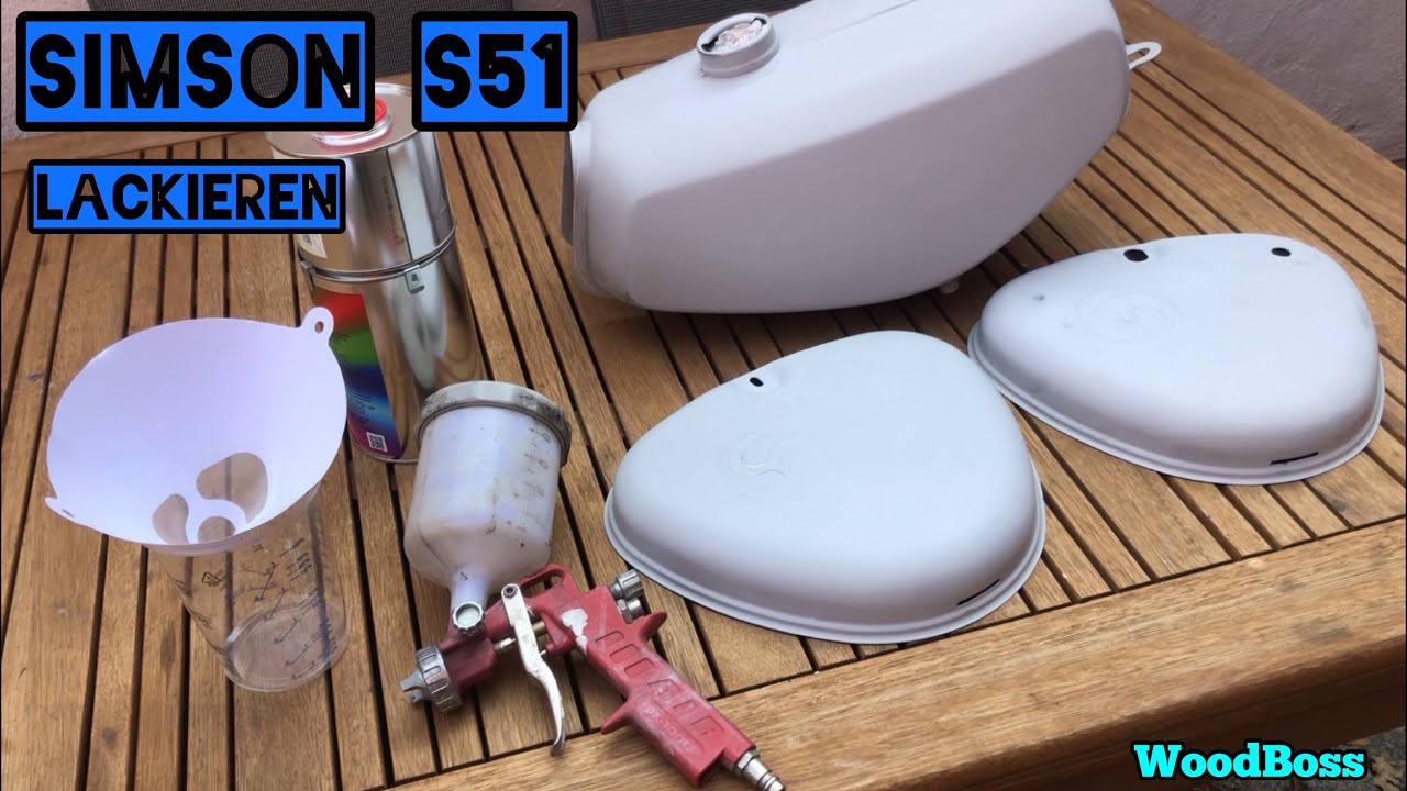 Simson S51 lackieren Tank + Seitendeckel #WoodBoss