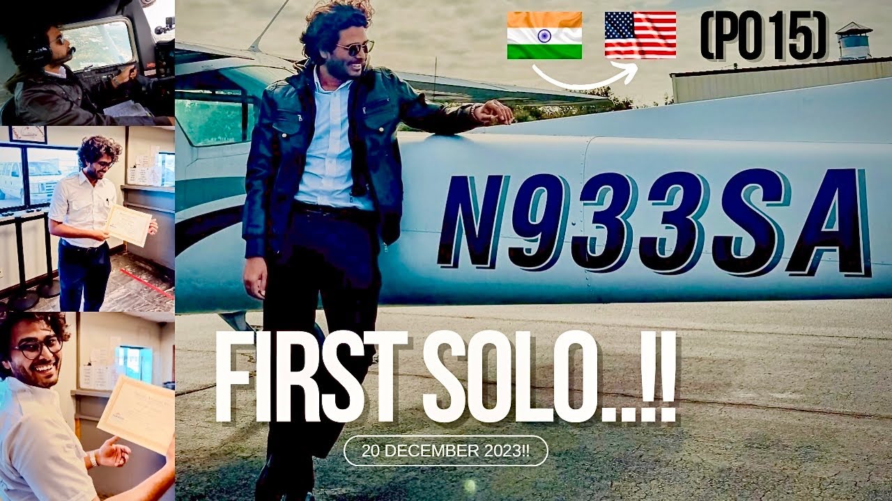 Finally First Solo karliya!! | Student Pilot 🇮🇳 | CPL | USA 🇺🇸| P015