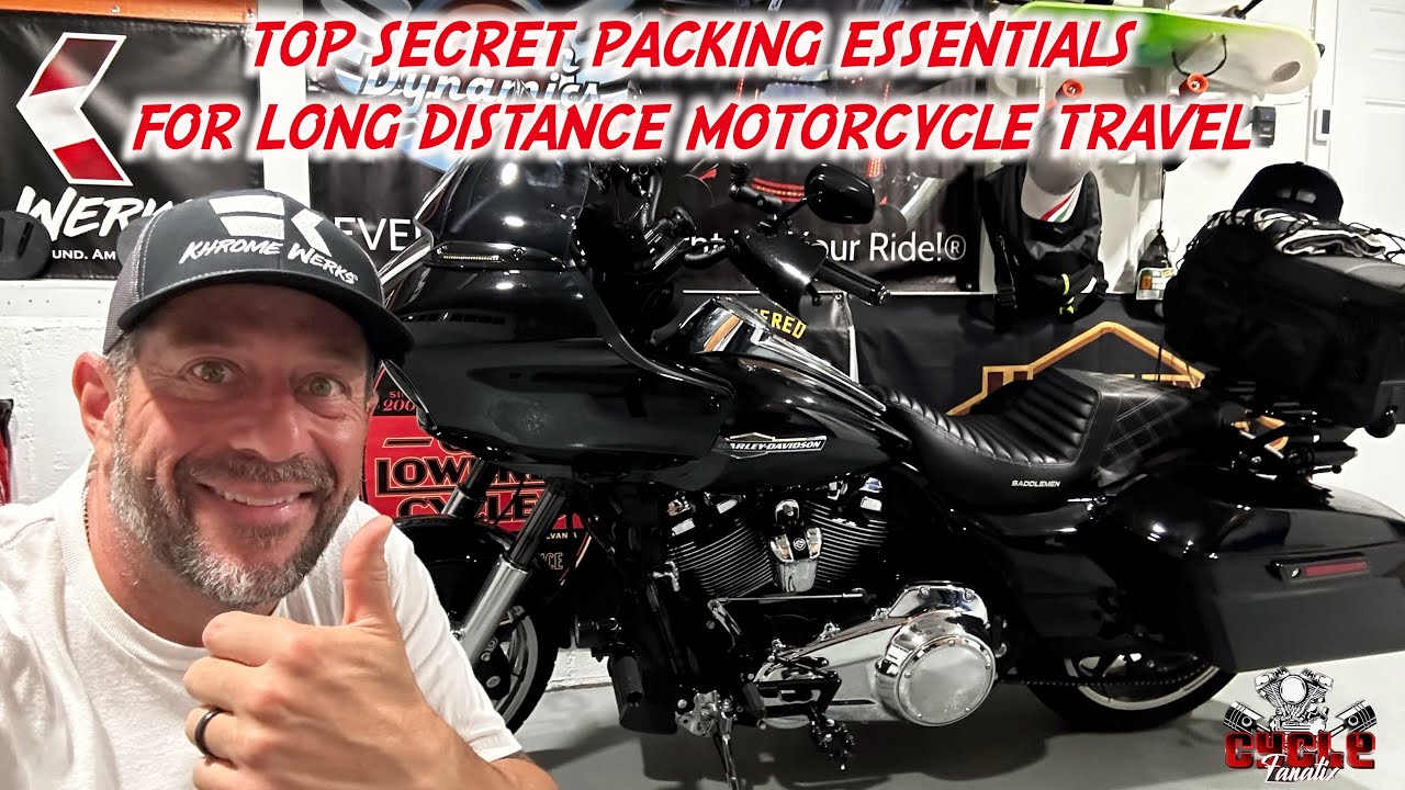 WHAT I PACK FOR A LONG MOTORCYCLE TRIP HARLEY DAVIDSON ROAD GLIDE #cyclefanatix #harleydavidson