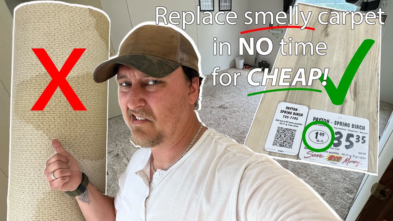 How to replace carpet with Luxury Vinyl Planks - super easy and CHEAP!