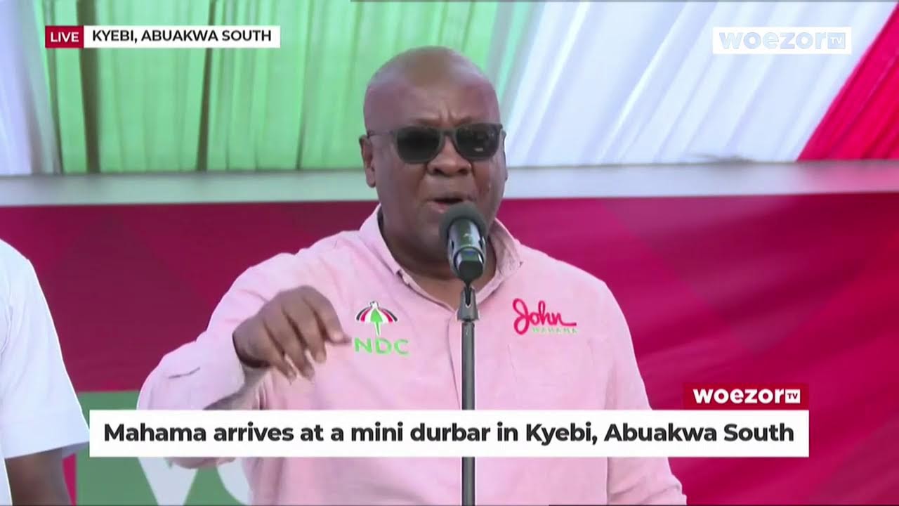 WATCH LIVE | ⁠⁠Mahama arrives at a mini durbar in Kyebi | #Mahama4change2024 | WoezorTV