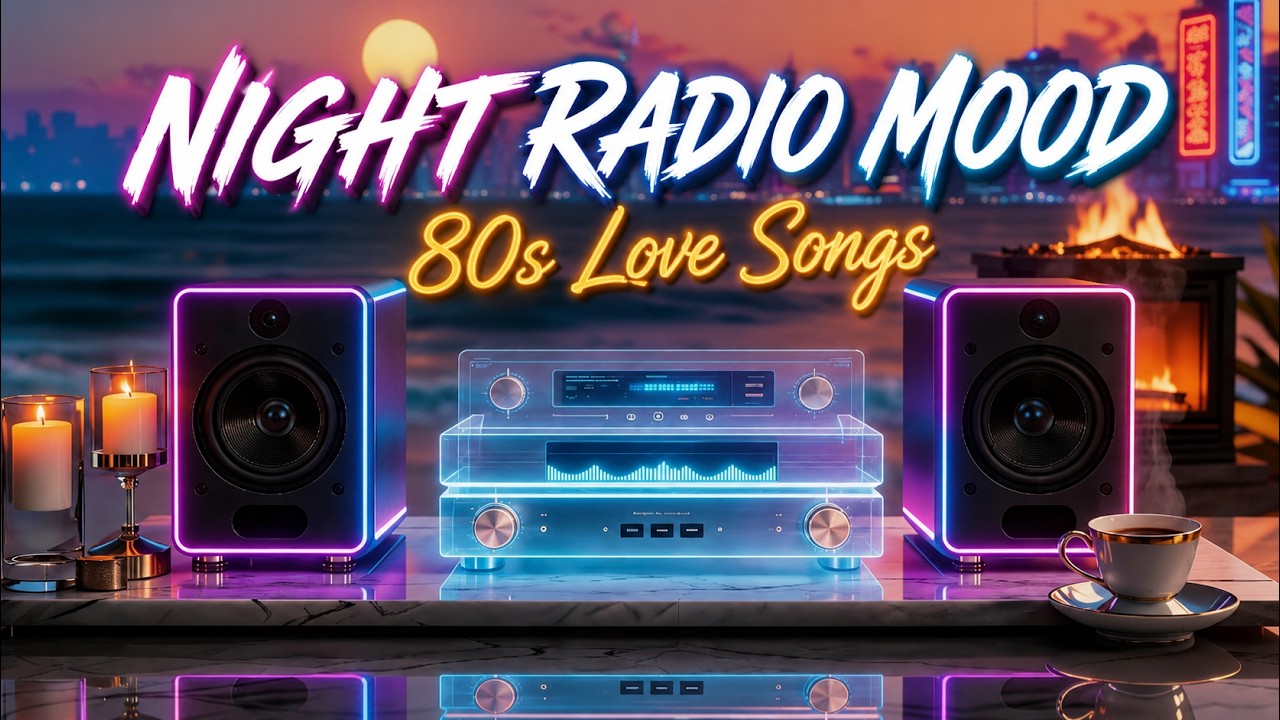 80s Nostalgic Love Songs &ndash; Night Radio Mood | Emotional Neon Vibes Mix