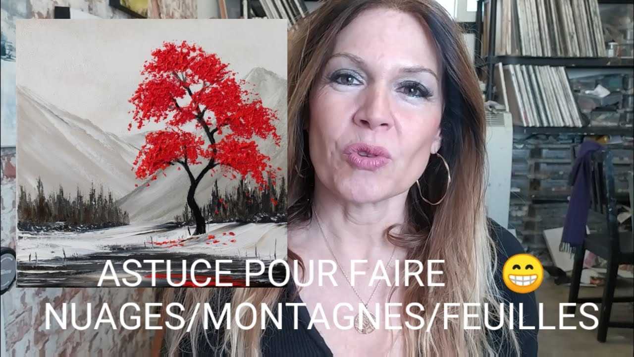 SUPER ASTUCE POUR FAIRE NUAGES/MONTAGNES/FEUILLES par Nelly LESTRADE