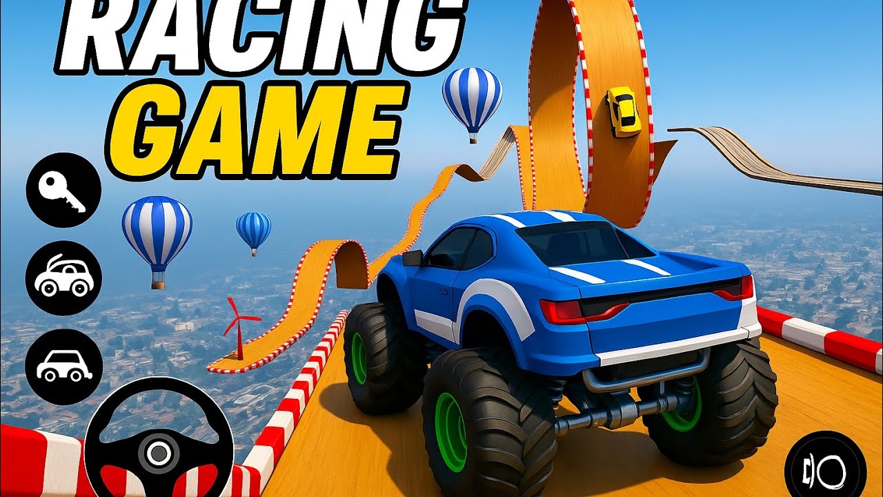 Monster Truck Racing Challenge – No Mistakes Allowed! ⚠️#megaramp #monstertruckjump #androidgameplay