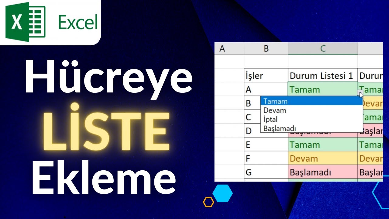 🔥EXCEL A&Ccedil;ILIR LİSTE NASIL YAPILIR #excel #exceltips #exceltricks