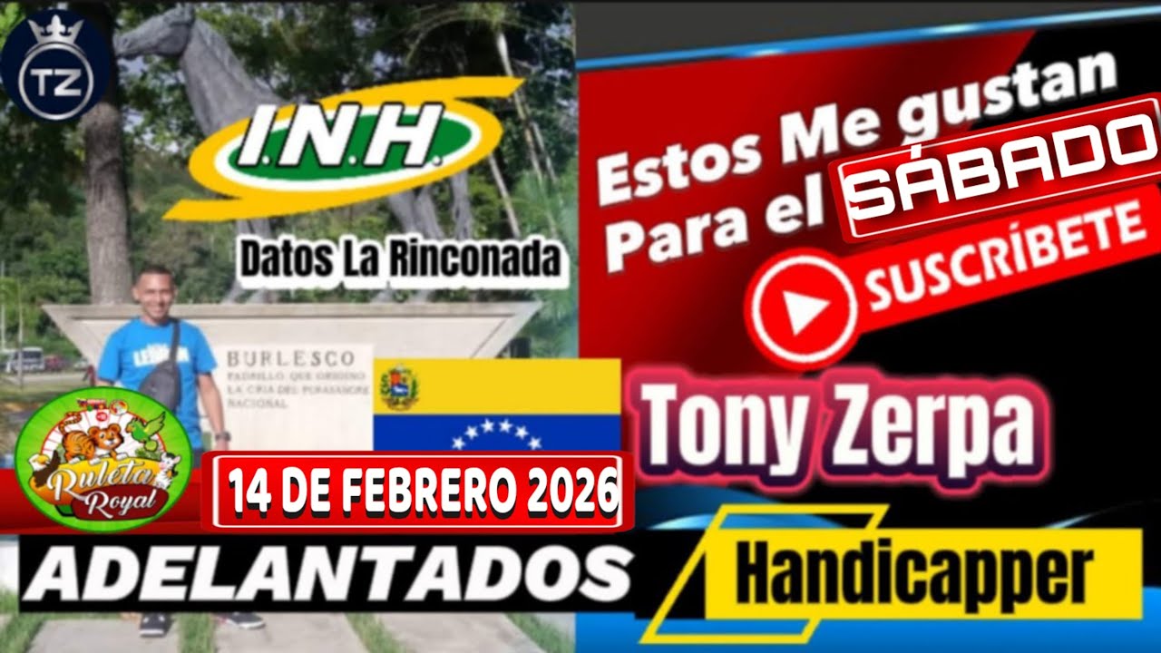 Handicapper Tony Zerpa SÁBADO 14 De Febrero 2026 #LaRinconada