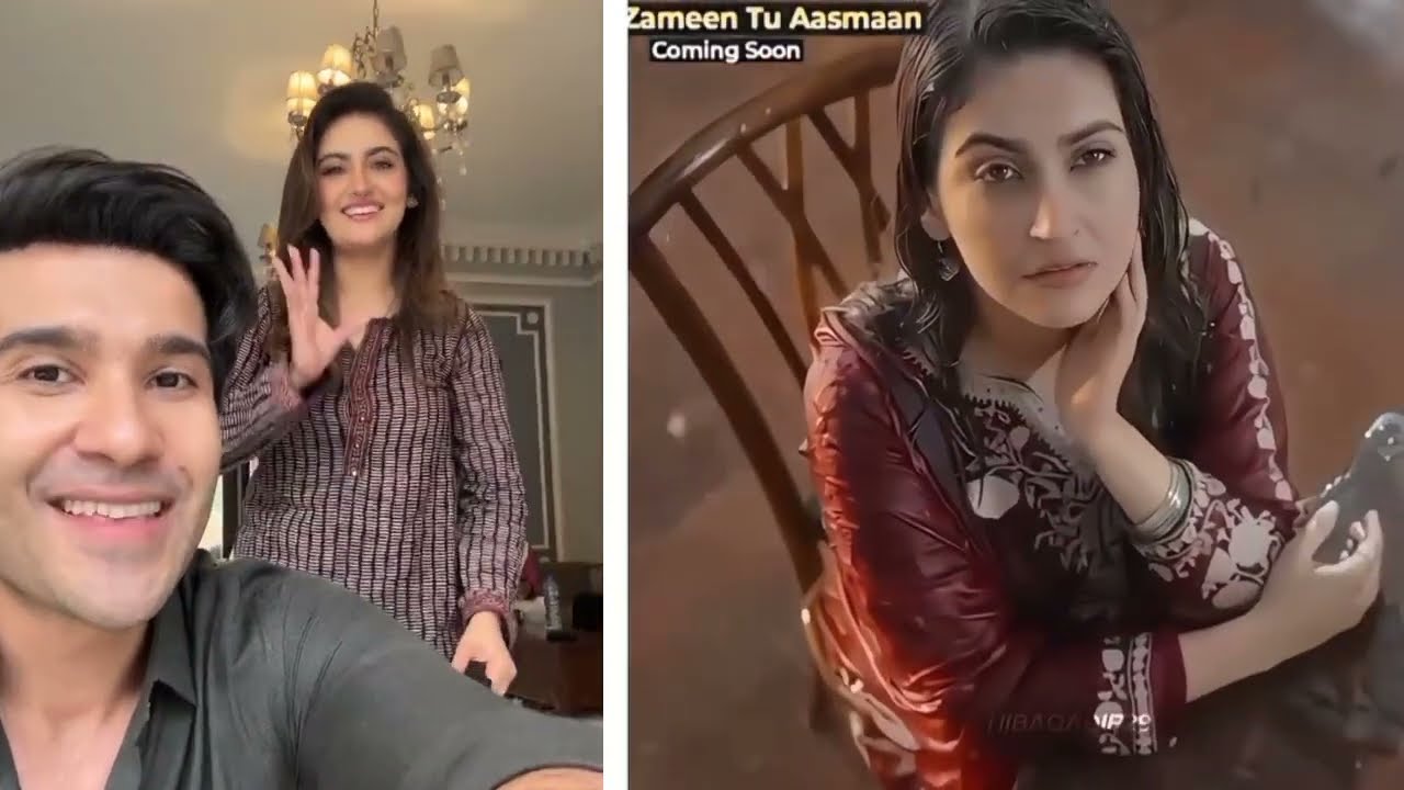 LHiba Bukhari & Feroze khan Live From the Set of Main Zameen Tu Asman  @hibabukharichannel2069 