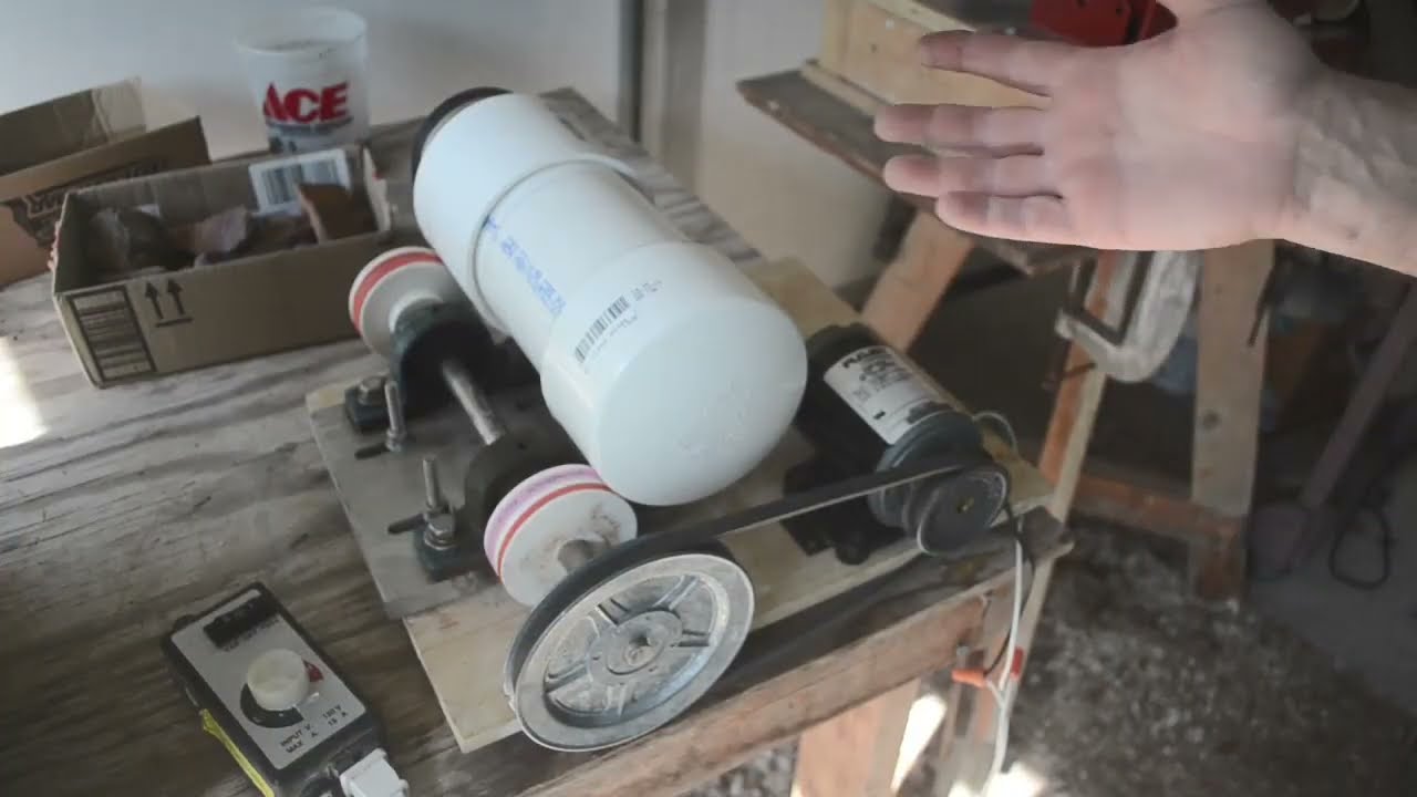 A Home Built High-Capacity Rock Tumbler
