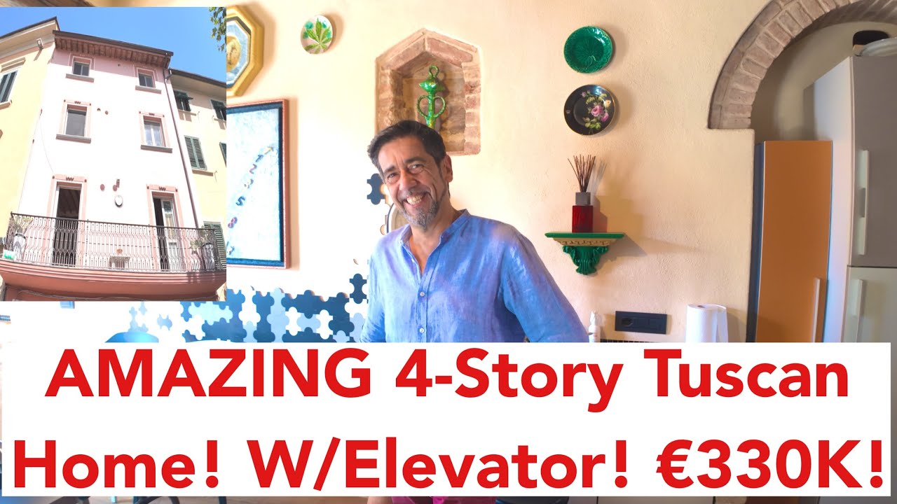 Four-Story Independent Italian Townhome! €330K w/Elevator! Chianti in Tuscany!