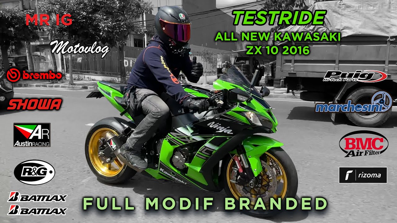 MOTOVLOG: #34 NYOBAIN KAWASAKI ALL NEW ZX10R 2016 W/ AUSTIN RACING GP2R & MODIF BRANDED