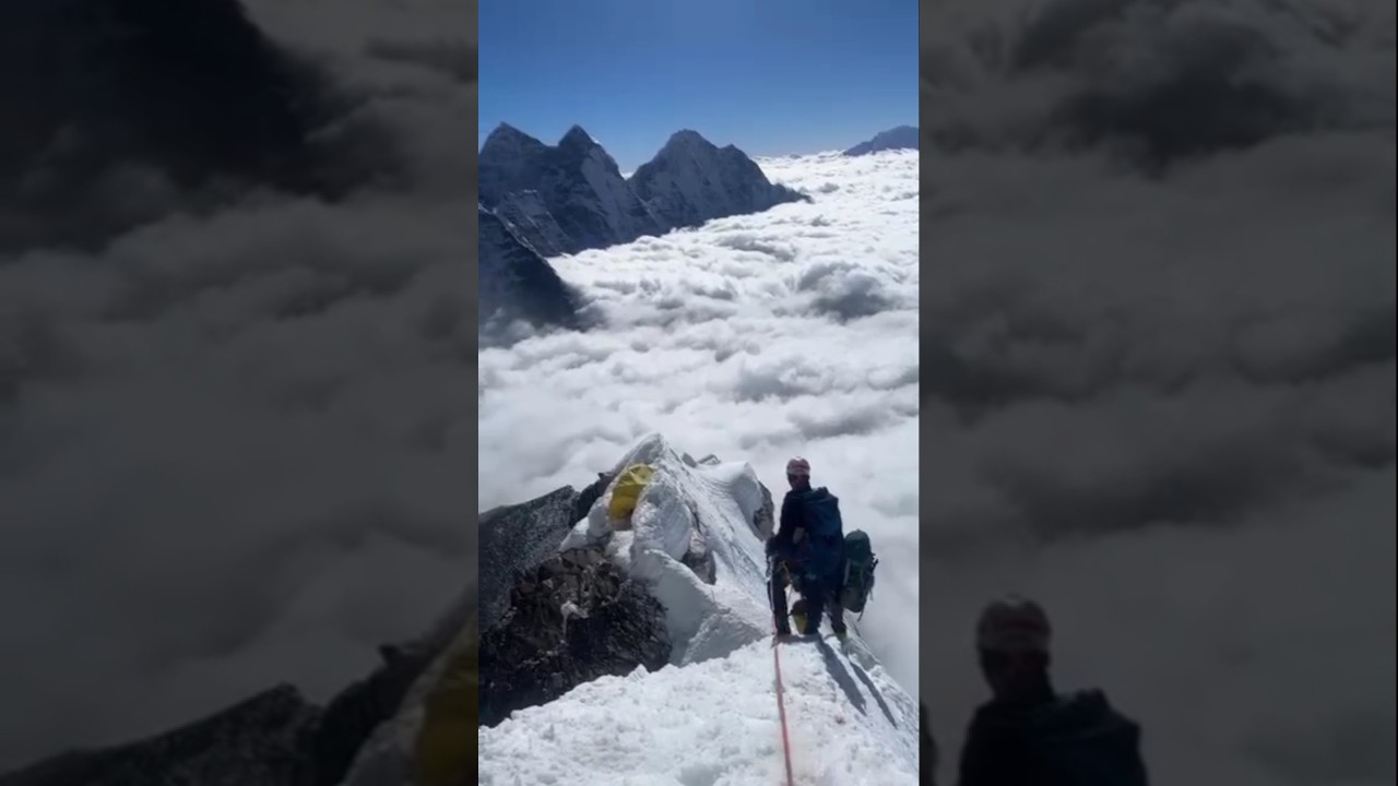 People having fun in the mountains, in the clouds above the earth. 😲 #raworth #youtubeshorts